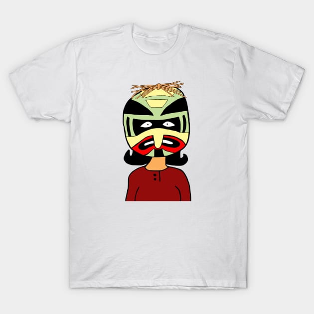 Linda wearing mask T-Shirt by shellTs